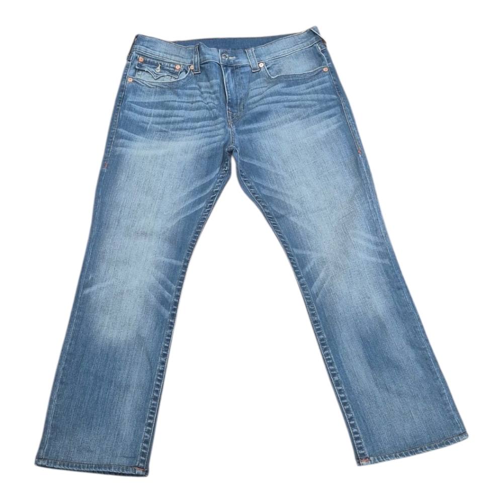 True Religion Light Blue Bootcut Jeans for Men